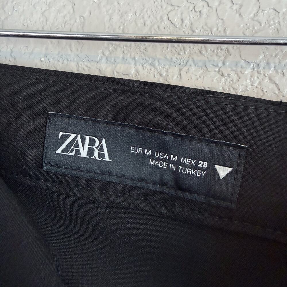 Zara NWT Wide Leg High Rise Black Trouser Pants M - Office, Casual, Versatile - Picture 9 of 12